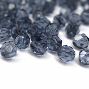 20 Montana böhmische Perlen 6mm, tschechische feuerpolierte facettierte Glasperlen DIY Glasschliff Bild 4