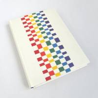 Notizbuch A5, gewebt, perle metallic Regenbogen-bunt, Hardcover, handgefertigt 150 Blatt, UNIKAT Bild 2