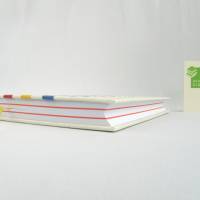 Notizbuch A5, gewebt, perle metallic Regenbogen-bunt, Hardcover, handgefertigt 150 Blatt, UNIKAT Bild 5