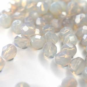 20 Milky Amethyst böhmische Perlen 6mm, tschechische feuerpolierte facettierte Glasperlen DIY Glasschliff Bild 2
