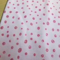 Baumwolljersey GLITZER Punkte Pink auf rosa Ökotex 100 (1m/13,-€) Bild 2