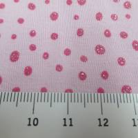 Baumwolljersey GLITZER Punkte Pink auf rosa Ökotex 100 (1m/13,-€) Bild 3