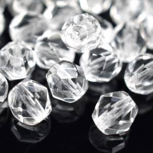 20 Crystal böhmische Perlen 6mm, tschechische feuerpolierte facettierte Glasperlen DIY Glasschliff Bild 1