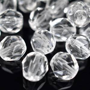 20 Crystal böhmische Perlen 6mm, tschechische feuerpolierte facettierte Glasperlen DIY Glasschliff Bild 3