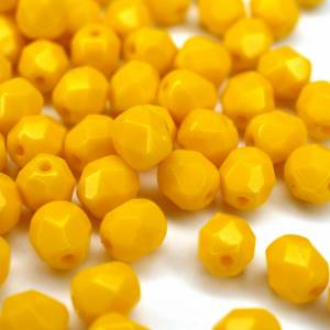 20 Sunflower Yellow böhmische Perlen 6mm, tschechische feuerpolierte facettierte Glasperlen DIY Glasschliff Bild 4