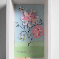Verpackung für Geldgeschenk, Geschenkbox, Geschenkverpackung, Herzlichen Glückwunsch, Blumenwiese mit Biene Bild 1