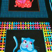 Wandbehang aus dem Stoffpanel "Coole Cats" von Loralie Design genäht Bild 5
