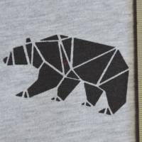 Jersey mit Eisbär Eisbären Origami Geometrisch 50 cm x 150 cm Nähen Stoff Bild 4