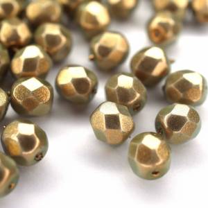 20 Halo Etheral Linen böhmische Perlen 6mm, tschechische feuerpolierte facettierte Glasperlen DIY Glasschliff Bild 3