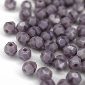 50 Lavender Coral böhmische Perlen 4mm, tschechische feuerpolierte facettierte Glasperlen DIY Glasschliff 4mm Bild 2