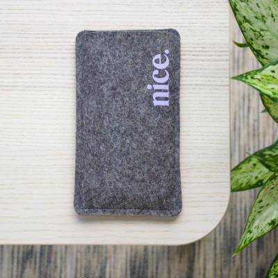 Handytasche aus Filz "nice.", Maßanfertigung