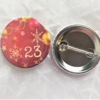 Adventskalender Buttons, Zahlen 1-24, Button 38mm, Weihnachten, Adventszeit, neu Bild 1