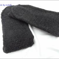 Handgestrickte Wollsocken, Socken, Stricksocken, Dunkelgrau Bild 1