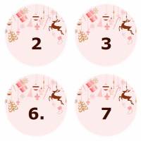 Adventskalender Buttons, Zahlen 1-24, Button 38mm, Weihnachten, Adventszeit, neu Bild 2