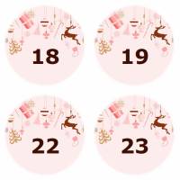 Adventskalender Buttons, Zahlen 1-24, Button 38mm, Weihnachten, Adventszeit, neu Bild 4