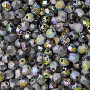 20 Etched Crystal Full Vitrail böhmische Perlen 6mm, tschechische feuerpolierte facettierte Glasperlen DIY Glasschliff Bild 6