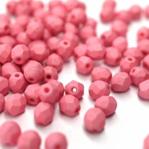 50 Saturated Pink böhmische Perlen 4mm, tschechische feuerpolierte facettierte Glasperlen DIY Glasschliff 4mm Bild 2
