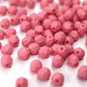 50 Saturated Pink böhmische Perlen 4mm, tschechische feuerpolierte facettierte Glasperlen DIY Glasschliff 4mm Bild 4