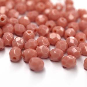 50 Carnation Pink böhmische Perlen 4mm, tschechische feuerpolierte facettierte Glasperlen DIY Glasschliff 4mm Bild 1