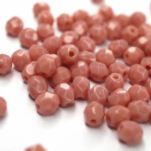 50 Carnation Pink böhmische Perlen 4mm, tschechische feuerpolierte facettierte Glasperlen DIY Glasschliff 4mm Bild 2