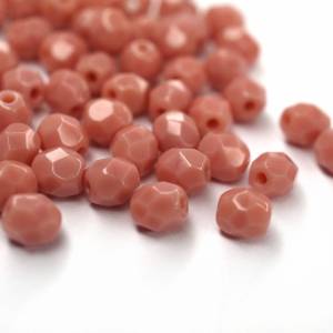 50 Carnation Pink böhmische Perlen 4mm, tschechische feuerpolierte facettierte Glasperlen DIY Glasschliff 4mm Bild 3