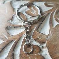 Schlüsselanhänger Cabochon silber 20mm personalisierter Schmuck mit Foto Bild 2