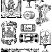 Reispapier - Motiv Strohseide - A4 - Decoupage - Vintage - Shabby - Nähen - Sewing - 19240 Bild 1