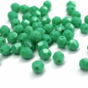 50 Stück 4mm - Green Turquoise böhmische Perlen Bild 1