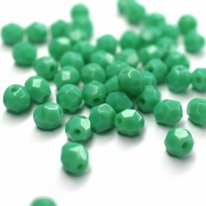 50 Stück 4mm - Green Turquoise böhmische Perlen Bild 2