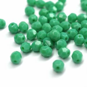 50 Stück 4mm - Green Turquoise böhmische Perlen Bild 3
