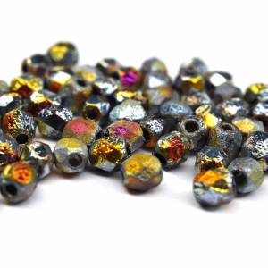 50 Crystal Etched Marea böhmische Perlen 4mm, DIY, Glasperlen Bild 2