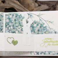 Glückwunschkarte zur Hochzeit - 3D-Karte mit Herzmotiv und Brautpaar, besondere Kartenform Bild 6