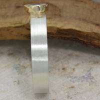 Schmaler Ring aus Silber 925/- mit dreieckigem Opal Bild 6