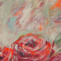 ROSENGARTEN  - abstraktes Rosenbild auf Leinwand 80cmx60cm Bild 4