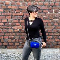 meiTaschi Hüfttasche in der Farbe blau, außergewöhnliches und praktisches Accessoire, handgearbeitet Bild 5