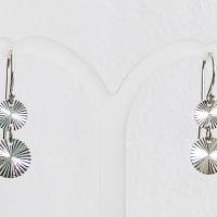 925 Sterling Silber Plättchen Ohrringe Sonne, leichte Silberohrringe, minimalistische Ohrhänger Bild 2