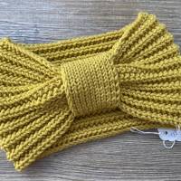 Handgestricktes Stirnband in gelb aus Wolle von d_handmade_o Bild 1