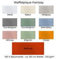 Waffelpique-Waffelstoff-Fantasy-Oekotex Standard-10 verschiedene Farben Bild 1