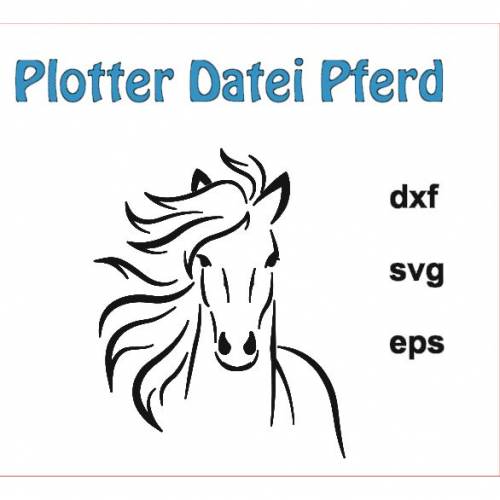 Plotterdatei Pferd svg, eps, gsp