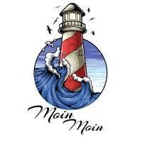 Moin Moin Leuchtturm Maritim Aufkleber WOMO Auto Wandtattoo Wetterfest-UV Beständig-Trend Bild 1