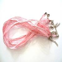 1 Stück / Organza Halskette / 43 cm / rosa / A1-0433 Bild 1