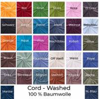 Cord-Washed-100% Baumwolle- 50 cm Schritte -Meterware Bild 1