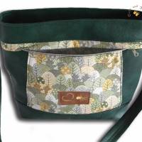Kleine Umhängetaschen Handtaschen in dunkelgrün Motivstoff Bäume Schultertaschen mit Namen Crossbody-Bag Geschenkidee Bild 3