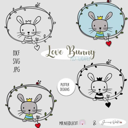 Plotterdatei Janeas World Love Bunny