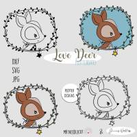 Plotterdatei Janeas World Love Deer Bild 1