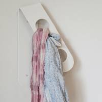 Tuch-Wanddiener / Textil-Wandhalter - grau oder weiß Bild 3