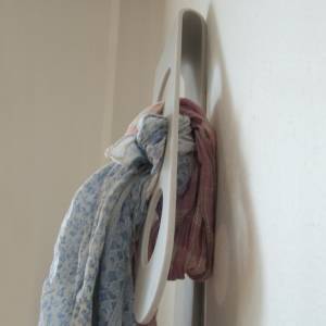 Tuch-Wanddiener / Textil-Wandhalter - grau oder weiß Bild 7