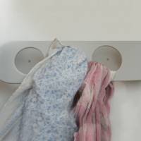 Tuch-Wanddiener / Textil-Wandhalter - grau oder weiß Bild 8