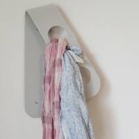 Tuch-Wanddiener / Textil-Wandhalter - grau oder weiß Bild 9