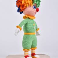 Handgefertigte gehäkelte Puppe Clown "Alfredo" aus Baumwolle_Amigurumi Faschings Clown, Geschenk für Kinder Bild 4